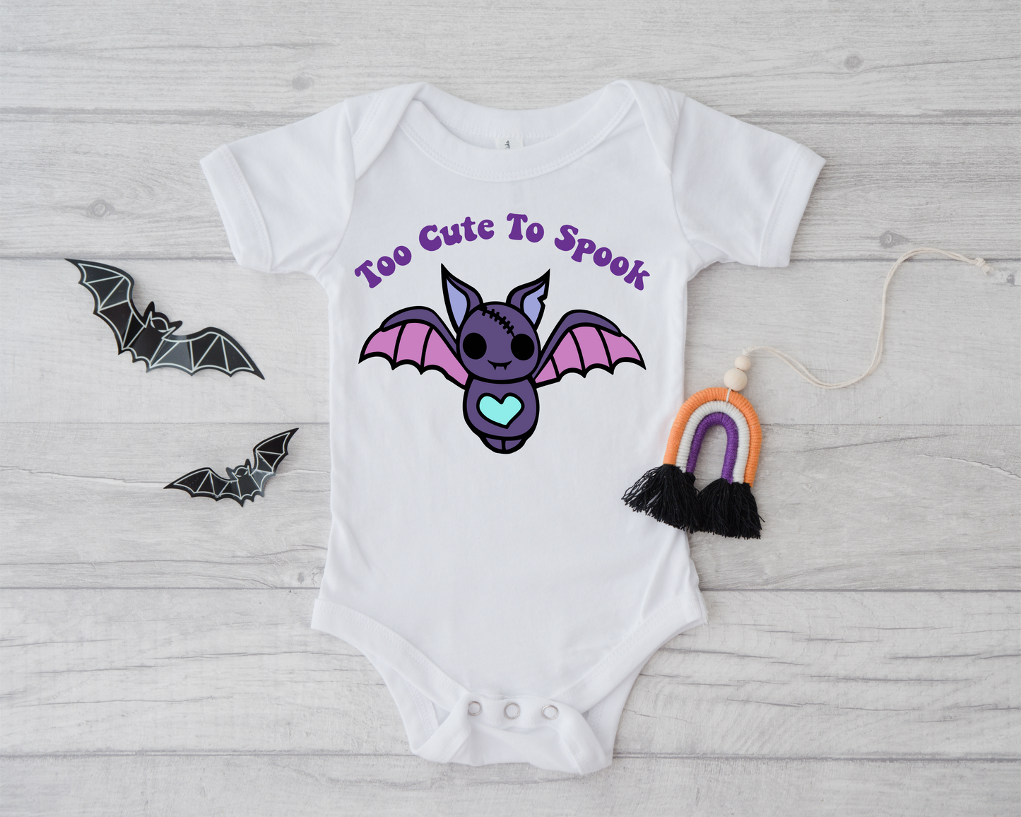 Too Cute To Spook Bat Onesie