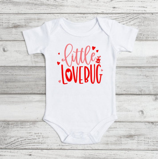 Little LoveBug Onesie / Valentines Onesie / Baby 1st Valentines