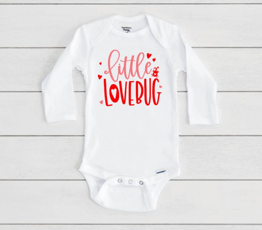 Little LoveBug Onesie / Valentines Onesie / Baby 1st Valentines