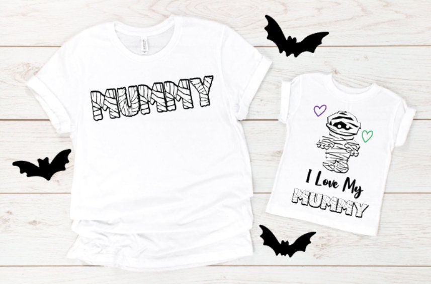 I Love My Mummy Kids Shirt, I Love My Mummy Onesie, Halloween Onesie, Mommy and Me, Mummy and Me