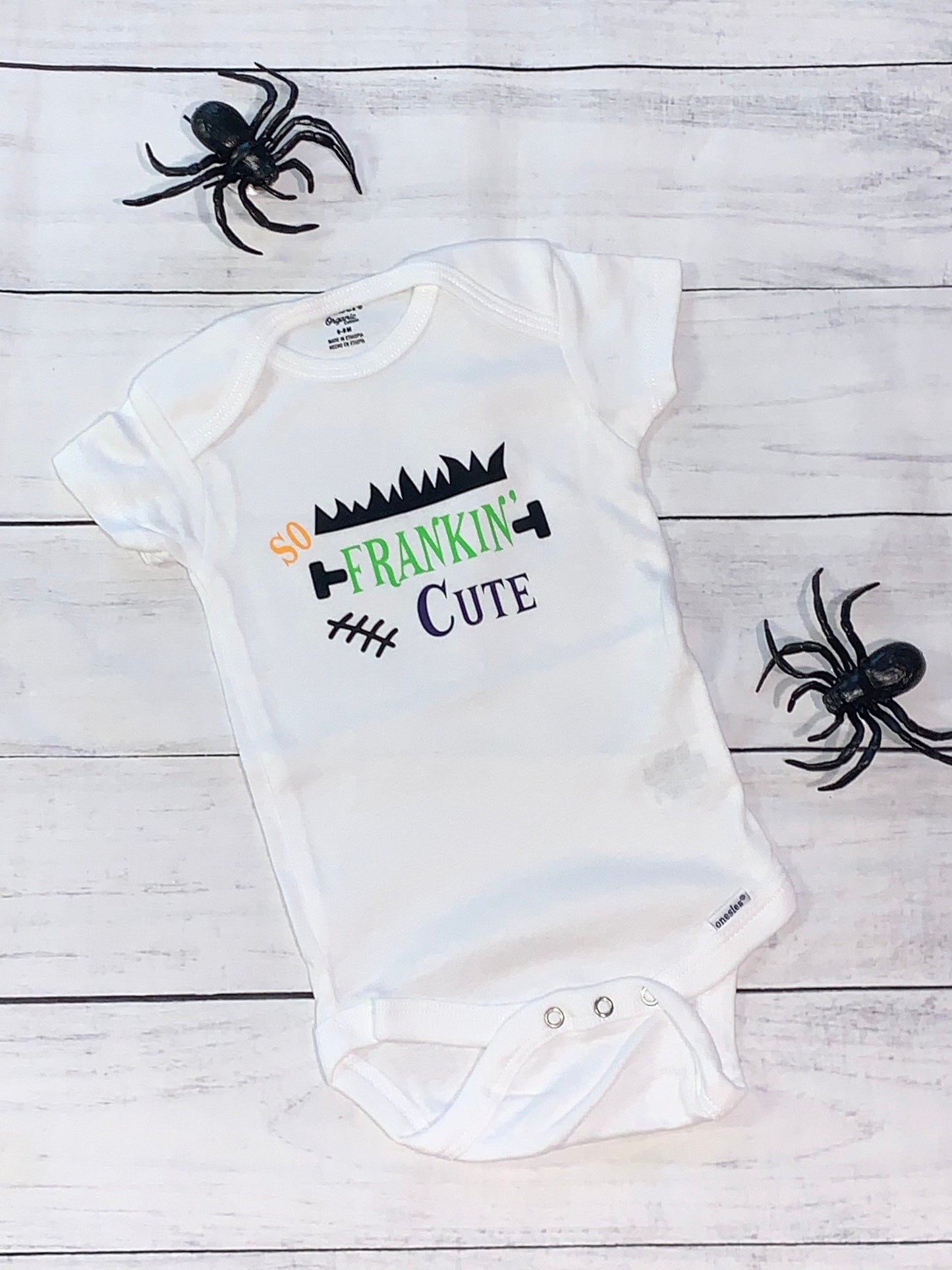 So Frankin' Cute Infant Onesie, Halloween, Baby’s 1st Halloween, Frankenstein, Spooky Cute, too cute to spook, baby shower gift