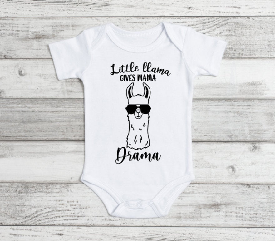 Little Llama Gives Mama Drama Onesie