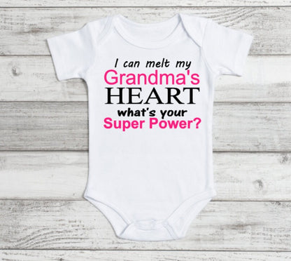 I Can Melt My Grandmas Heart What's Your Super Power Onesie