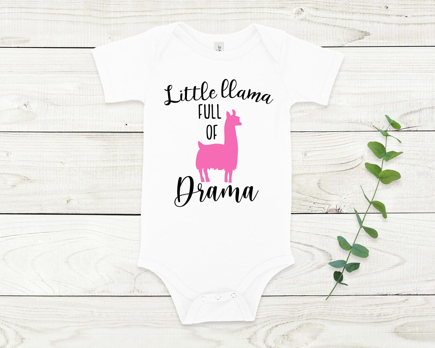 Little Llama full of Drama Baby Onesie