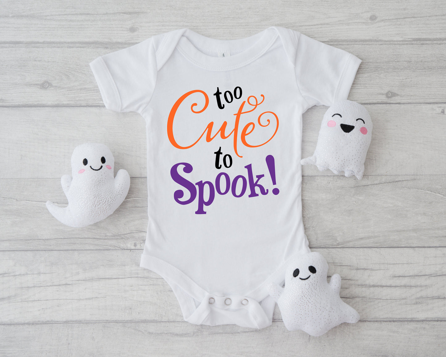 Too Cute To Spook! Baby Halloween Onesie, 1st Halloween Onesie, Scary Cute, Spooky Cute, Too Cute, Halloween Cutie, Daddy's Boo Onesie