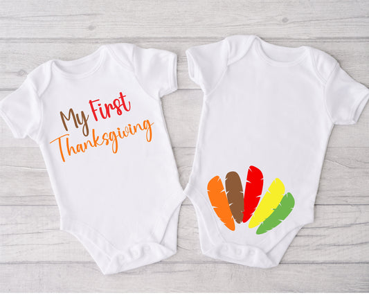 My First Thanksgiving Baby Onesie.