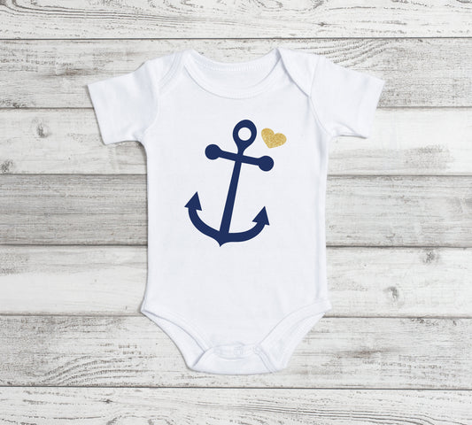 Anchor Onesie, Nautical Baby Onesie, Boat Life, Ahoy Its a boy